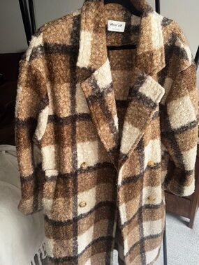 Bouclé Coat - Women’s Long Jacket